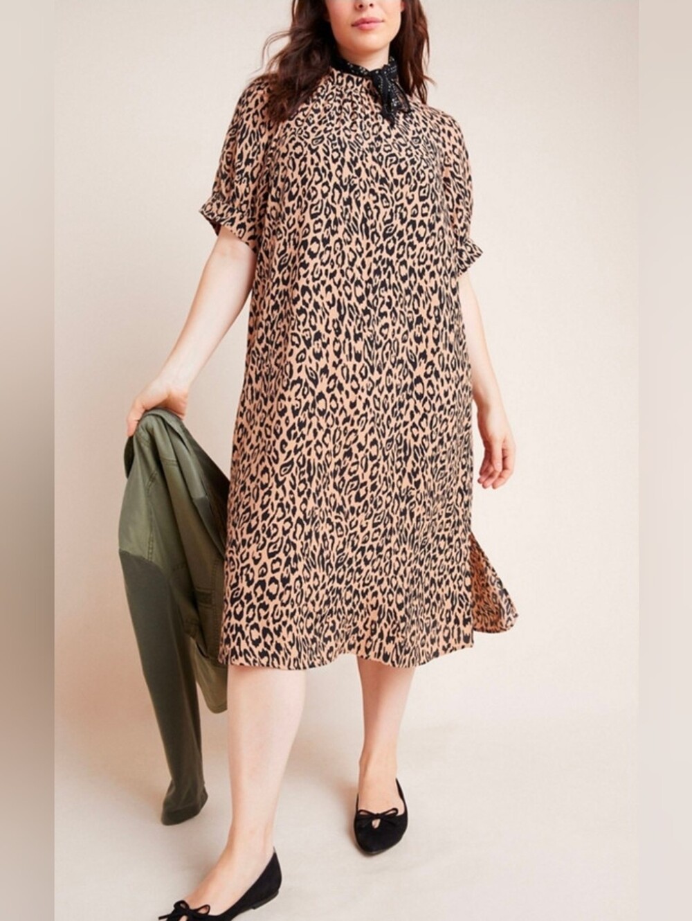 Anthropologie Mackenzie Mock Neck Tunic Dress Size Large